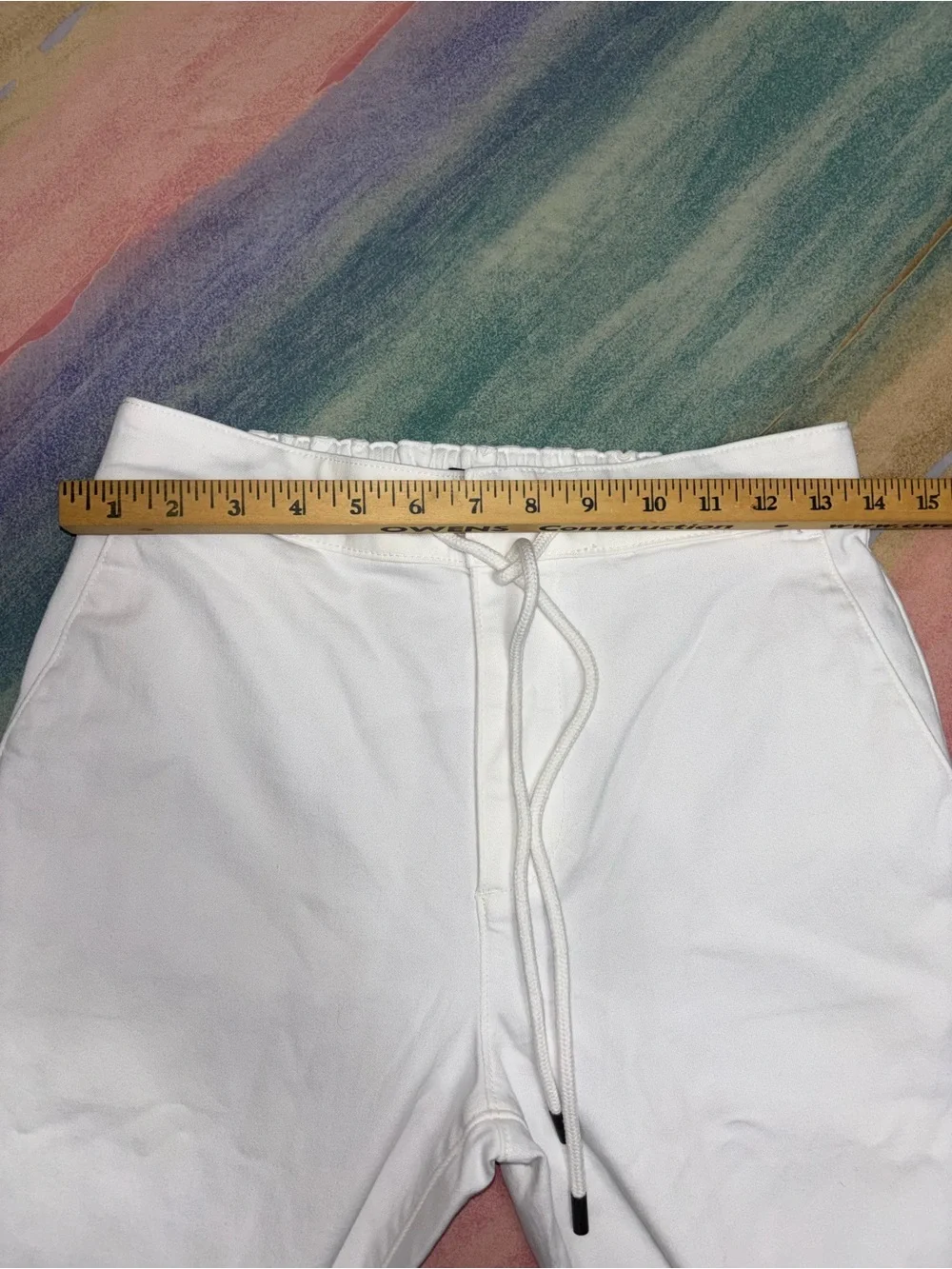 New PAIGE Fraser Regular Fit Drawstring Pants White Atlantic frost Mens Size 31